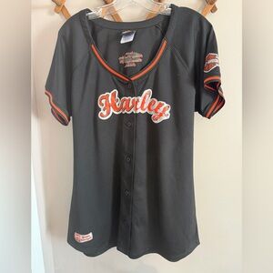 Harley-Davidson Black Baseball Jersey women’s  XXL